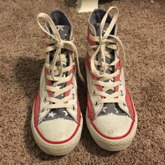 Converse Shoes - American Flag Converse High Tops